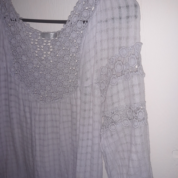 Mono Reno crochet dress size S lilac purple feminine lightweight boho - Picture 4 of 16